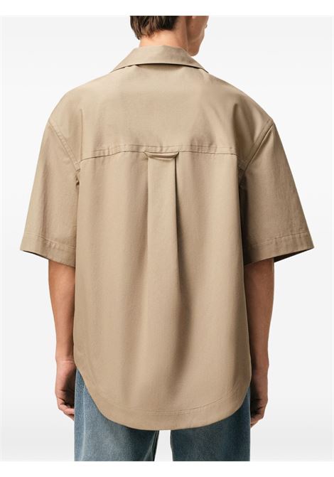 camp collar wide ss shirt man beige AMI PARIS | USH811.CO0214A036